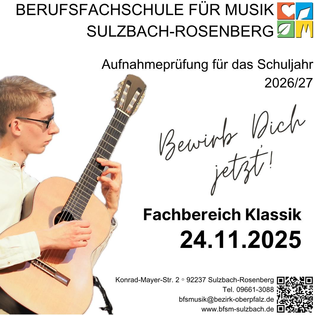 Aufnahmeprüfungstermin Fachbereich Klassik Aufnahmeprüfungstermin Fachbereich Klassik