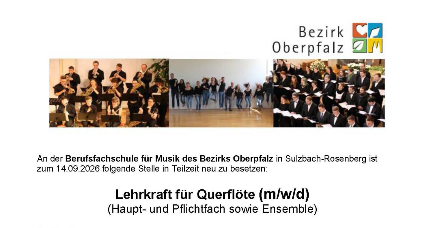 Stellenausschreibung Querflöte