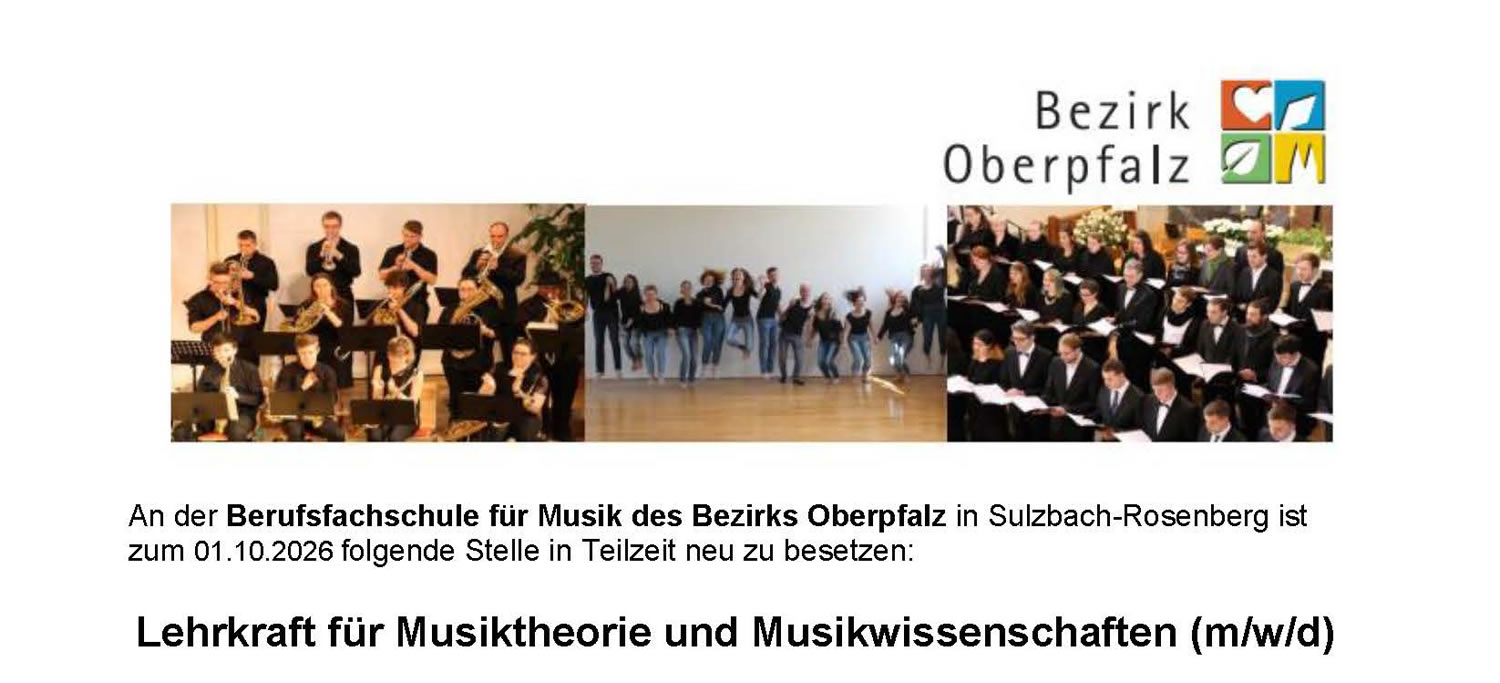 Lehrkraft für Musiktheorie und Musikwissenschaften (m/w/d)